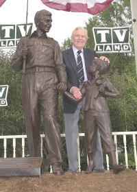 Andy Griffith with TV Land Statue