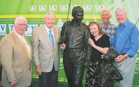 Andy along George Spence, Betty Lynn, LeRoy Mac, and James Best