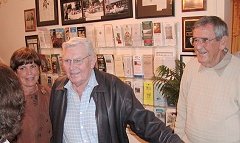 Ann, Andy and Emmett at the Mt. Airy Visitors Center
